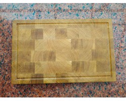 Дошка кухонна торцева дуб 40 * 25 * 3 см-foto4