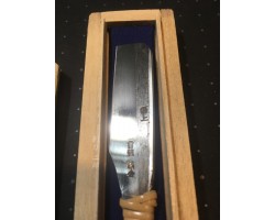 Японская бритва камисори Рай-рю, натуральный точильный камень Shobu Tomae и порошок камня Shobu-foto3