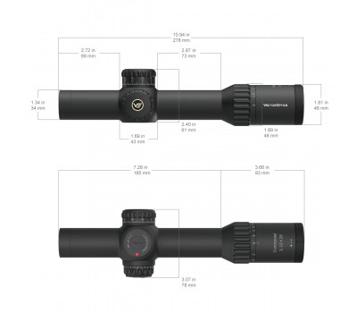 Оптичний приціл Vector Optics Continental1-10x28 (34mm) illum. ED FFP VET-CTR