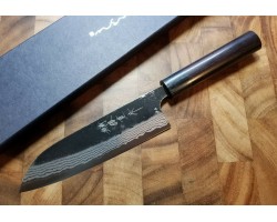 Anryu Santoku ніж Shirogami (White) No. 2 Damascus 165mm -foto5