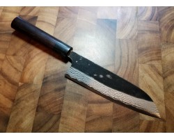 Anryu Santoku ніж Shirogami (White) No. 2 Damascus 165mm -foto4