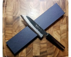 Anryu Santoku ніж Shirogami (White) No. 2 Damascus 165mm 