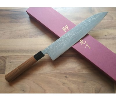 HONMAMON HANAKUMAGAWA Дамаська сталь, Aogami # 2 ніж (Gyuto) 240 мм HONMAMON HANAKUMAGAWA Дамаська сталь, Aogami # 2 ніж (Gyuto) 240 мм
