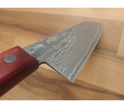 HONMAMON - TANAKA Дамаська сталь, R2 HSS ніж (Santoku) 170 мм HONMAMON - TANAKA Дамаська сталь, R2 HSS ніж (Santoku) 170 мм