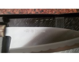 Teruhide Deba ніж Carbon steel  150 мм-foto8