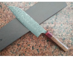 Yoshimi Kato  SG2 Santoku 170мм Black Damascus-foto3