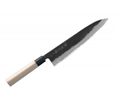 Tojiro Shirogami F-695 - Шеф ніж, 3 шари, вуглецева сталь, клинок 240 мм, Японія