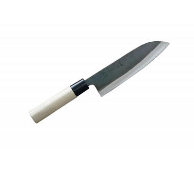 Tojiro Shirogami F-698 - Сантоку, 3 шари, вуглецева сталь, клинок 170 мм, Японія