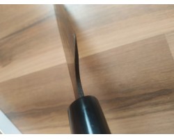 Tomita Double beveled Santoku ніж  Blue Steel 175mm-foto5