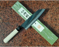 Tomita Double beveled Santoku ніж  Blue Steel 175mm-foto2