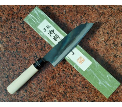 Японський кухонний ніж  Tomita  Santoku - Aogami Blue Steel 175mm