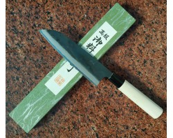 Tomita Double beveled Santoku ніж  Blue Steel 175mm