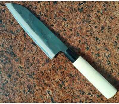 Японський кухонний ніж  Tomita  Santoku - Aogami Blue Steel 175mm