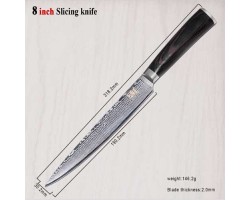 XYj Damascus Gyuto, шеф ніж, 190мм