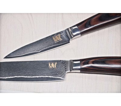 XYj Damascus Santoku, сантоку ніж, 123мм