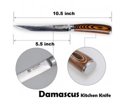 XYj Damascus Petty, універсальний ніж, 139мм-foto4