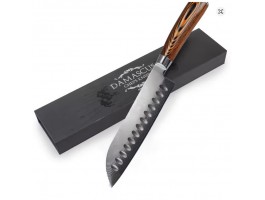 XYj Damascus Santoku, сантоку ніж, 173мм