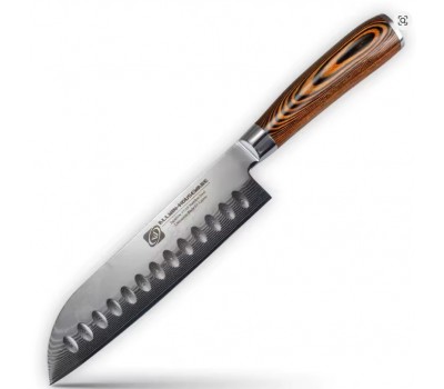 XYj Damascus Santoku, сантоку ніж, 173мм