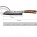 XYj Damascus Santoku, сантоку ніж, 173мм