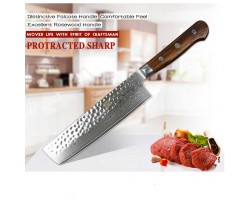 Xinzuo Yun Damascus cleaver Nakiri knife 180мм-foto7