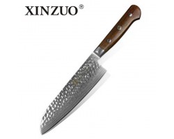 Xinzuo Yun Damascus Santoku knife 180mm