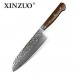 Xinzuo Yun Damascus Santoku knife 180mm
