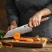 Xinzuo ZHEN Шеф (Gyuto) 210mm сталь 12Cr18MoV в обкладках з кольорового дамаску