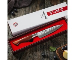 HEZHEN MS PRO Damascus Petty, універсальний ніж, 133мм-foto2