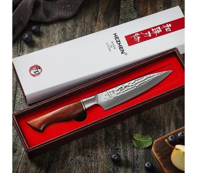 HEZHEN MS PRO Damascus Petty, універсальний ніж, 133мм