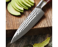 HEZHEN MS PRO Damascus Petty, універсальний ніж, 133мм-foto4