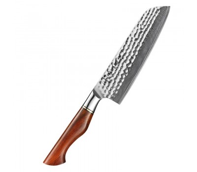 HEZHEN Master series Pro із порошкової сталі в дамаску, Сантоку ніж, 180мм