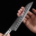 HEZHEN Master series Damascus Santoku, Сантоку ніж, 180мм