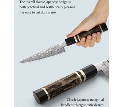 HEZHEN ZDP189 Damascus Petty, універсальний ніж, 141мм HEZHEN ZDP189 Damascus Petty, універсальний ніж, 141мм