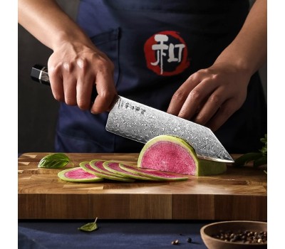 HEZHEN ZDP189 Damascus ніж бунка, 210 мм