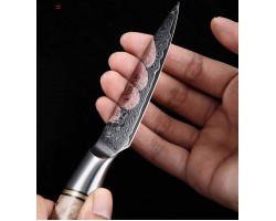 HEZHEN MS Damascus Paring, овочевий ніж, 93мм-foto3