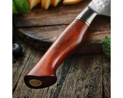 HEZHEN MS PRO Damascus Paring, овочевий ніж, 93мм-foto4