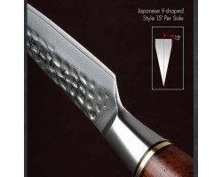 HEZHEN MS PRO Damascus Paring, овочевий ніж, 93мм-foto3