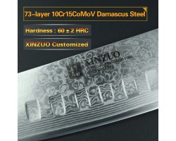 Xinzuo Yu Damascus Сантоку ніж 176 mm-foto4