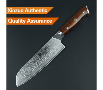 Xinzuo Yu Damascus Сантоку ніж 176 mm