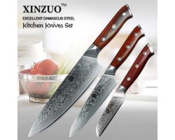 Набір кухонних ножів Xinzuo Yu 3 шт-foto3
