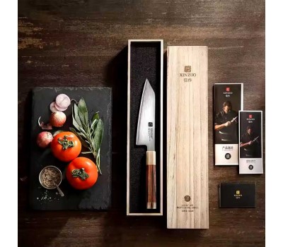 Xinzuo ZDP189 Шеф (Bunka) 165mm порошкова сталь 65-67 HRC в обкладках з нержавіючої сталі