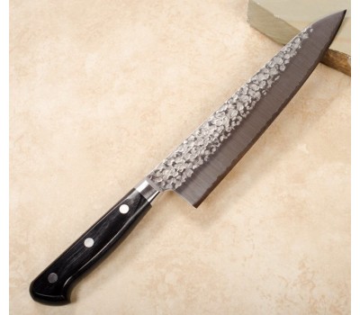 Takamura Tsuchime (Hammered) VG10 японский поварской нож Шеф (Gyuto) 210 мм