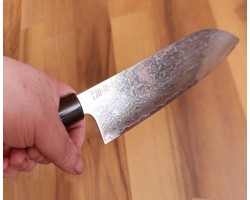 Takanori Izumi AUS-10M damascus сантоку ніж 170 мм-foto7