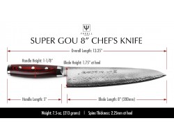 Yaxell Super Gou Gyuto, шеф ніж 200мм, 37100-foto2