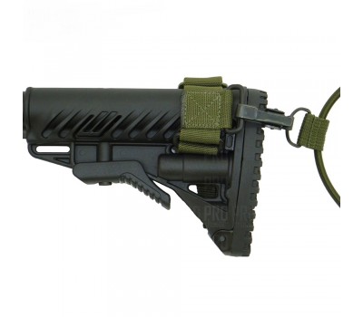 Приклад складной FAB M4 с амортизатором для AK 47, полимер, черный