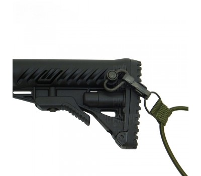 Приклад складной FAB M4 с амортизатором для AK 47, полимер, черный